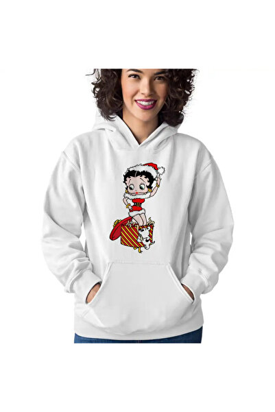 OEM Hanorac Femei Betty Boop Craciunita Mos Craciun