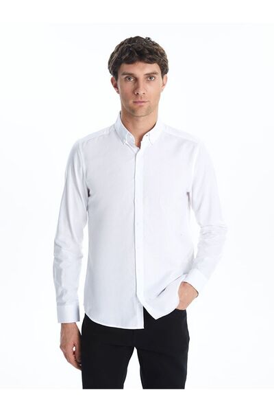 LC Waikiki قميص أكسفورد كلاسيكي بأكمام طويلة للرجال من LCWAIKIKI