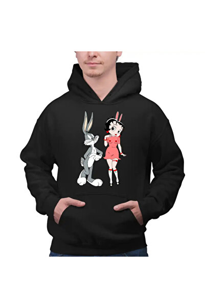 OEM Ανδρική Μπλούζα Φούτερ Betty Boop Bugs Bunny Playboy Bunny