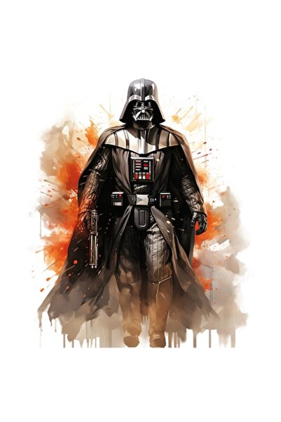 OEM Autocolant Darth Vader - Star Wars, vinil PVC, bordură albă, 15 cm