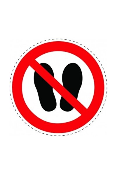 cri-flo Decorative sticker, Restriction indicator - Do not enter with shoes, circumference 20 cm