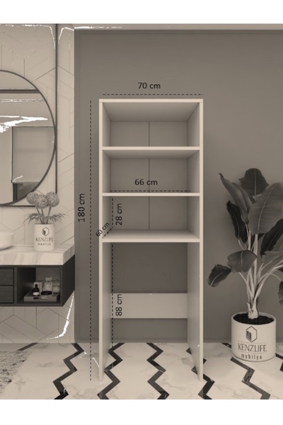 Kenzlife çamaşır-kurutma-bulaşık makinesi dolabı zenbilli byz 180*70*60 suntalam banyo