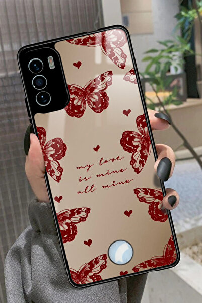 Reeder S19 Max Pro S Uyumlu Kırmızı Kelebek Tasarımlı Glossy Premium Kılıf