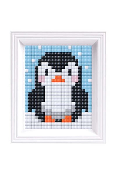 Pixelhobby Set de hobby creativ, Pixel XL Mosaic cu ramă, Pinguin, 500 de piese