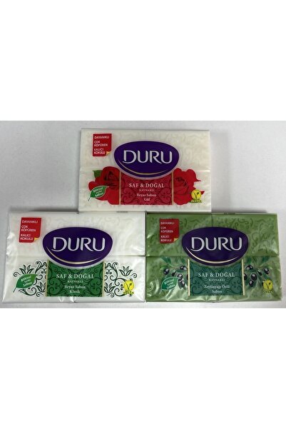 Duru Pure and Natural Source Rose, Classic, Olive Oil Extract 3X600 Gr Soap