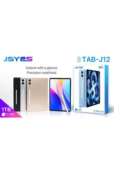 JSYES TAB-J12 10.1-Inch Android Tablet Gift Set - 1TB, In-Cell HD, 5G Wi-Fi, Face Unlock