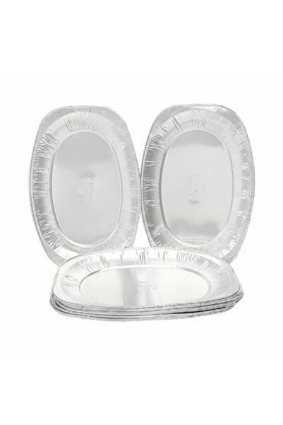 Generic Large oval tin plate, pack of 12