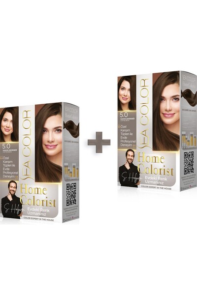 Sea Color 2'li Home Colorist Set Saç Boyas 5.0 Kahve Çekirdeği