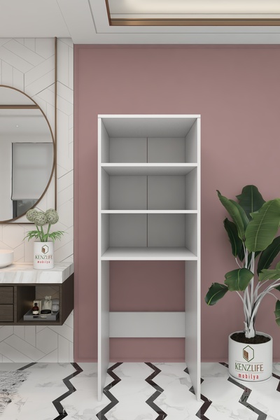 Kenzlife çamaşır-kurutma-bulaşık makinesi dolabı zenbillimdf byz 180*70*60 banyo % 100 full MDF