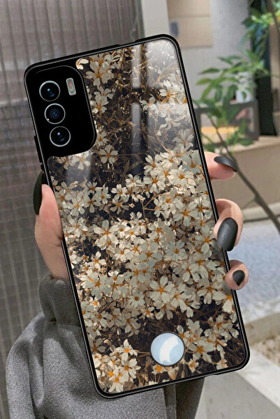 Reeder S19 Max Pro S Uyumlu Beyaz Çiçek Tasarımlı Glossy Premium Kılıf