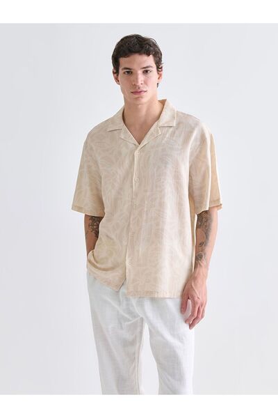 LC Waikiki Xside Regular Fit Resort Collar Short Sleeve Patterned Men's Shirt