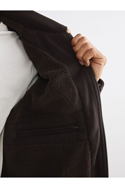 LC Waikiki LCW Vision Standart Kalıp Gömlek Yaka Erkek Kaşe Mont