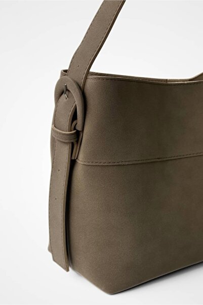 Yuka Atelier حقيبة تسوق تيرا من الجلد المدبوغ مع حزام قابل للتعديل