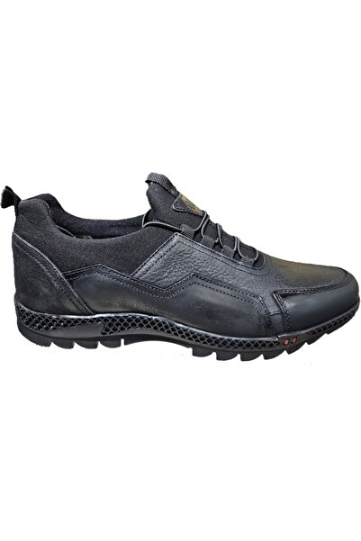 MARCOMEN Rubber Laced Stretch Piece Leather Model Men's Casual Shoes 10312