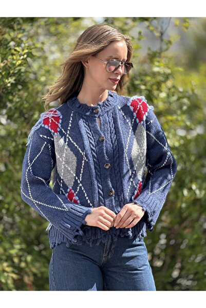 Qutu Butik 251053 BAKLAVA DESEN SACAKLI HIRKA