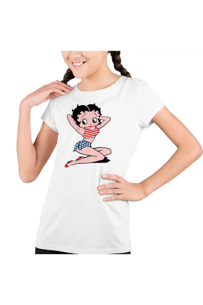 OEM Детска тениска Betty Boop America USA за момичета