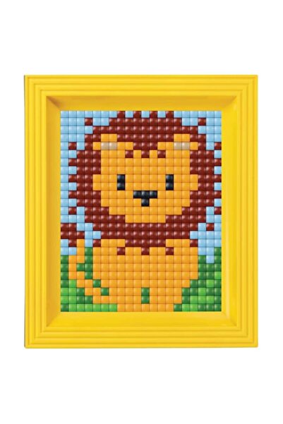 Pixelhobby Set de pixeli creativi pentru hobby Pixelhobby, Pixel XL Mosaic cu ramă, Leu, 500 de piese