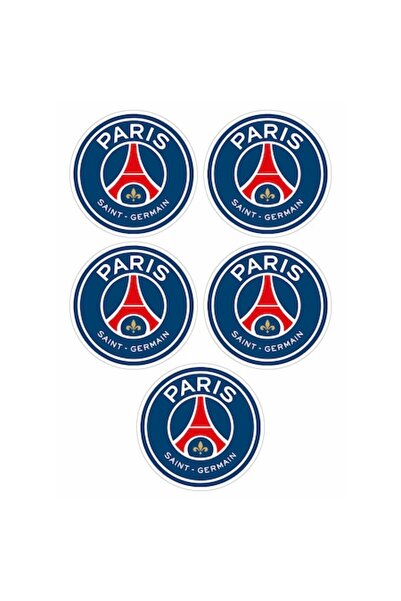 autostickere Set de 5 stickere decorative, PSG (Paris Saint-Germain FC), 10 cm fiecare