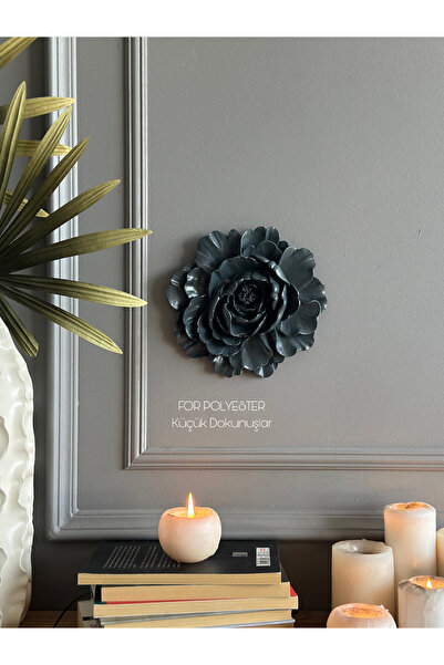 Wall Accessory Single Anthracite Flower Trinket/Wall Combination/Home-Office Decoration