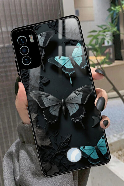 Reeder S19 Max Pro S Uyumlu Siyah Kelebek Tasarımlı Glossy Premium Kılıf