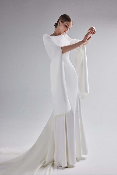 bontesel Modest Wedding Dress White Wedding Dress White Promise Dress White Engagement Dress