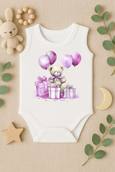 SVART WEAR Cute Baby Bodysuit with Printed Text and Snap Fasteners
