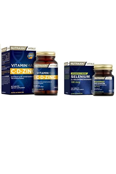 Nutraxin فيتامين ماكس - سي دي زنك 60 قرص سيلينيوم 100 قرص
