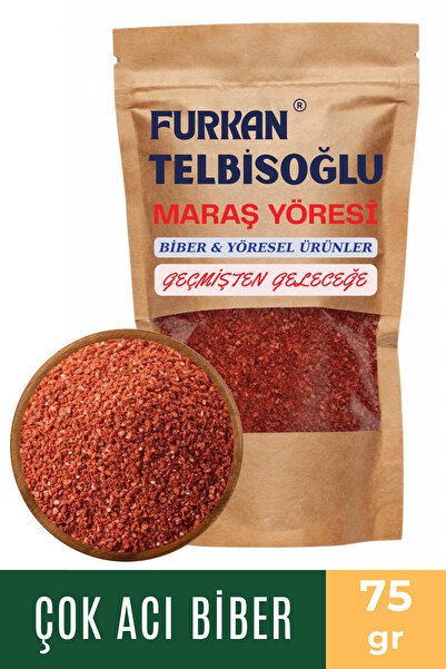 Furkan Telbisoğlu Maraş Yöresi Çok Acı Biber - ( Organik , Katkısız , Yöresel) 75GR