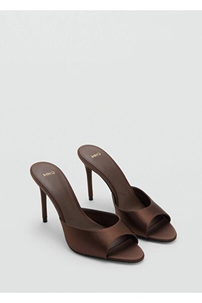 MANGO Woman Topuklu saten sandalet