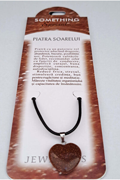 Plasma thor Heart-shaped Sunstone Pendant Set with Personalized Greeting Card, Lucky Sacred Stones