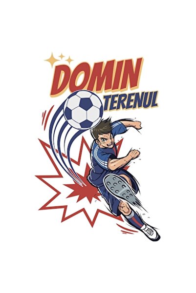 autostickere Adhesive Sticker - Jumping Football with Motivational Text, White Border, PVC Vinyl 15 cm