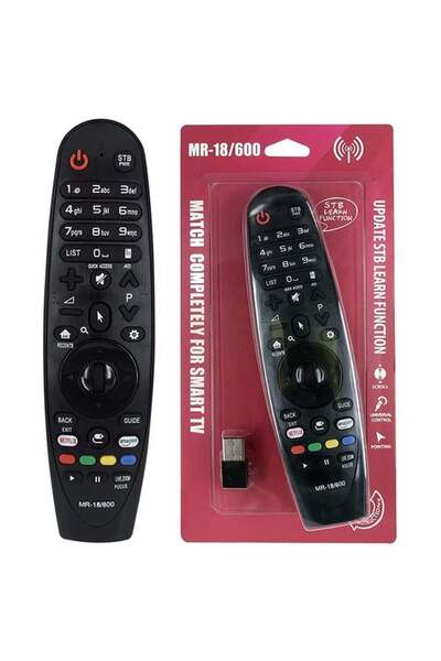 Generic MR-18/600 Replacement Magic TV Remote for LG Smart TVs (Netflix & Prime) - Black/Red/Yellow