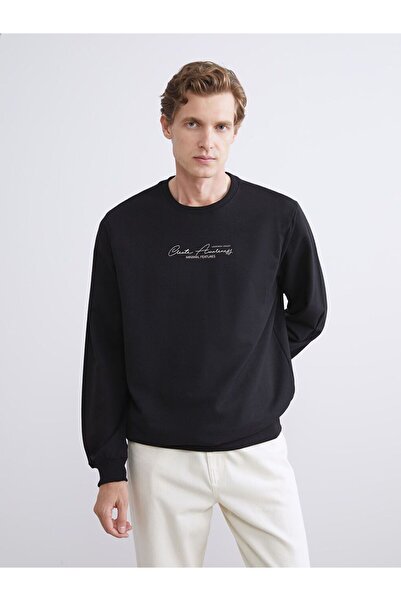 LC Waikiki LCW ECO Мъжка блуза с принт на велосипед на врата