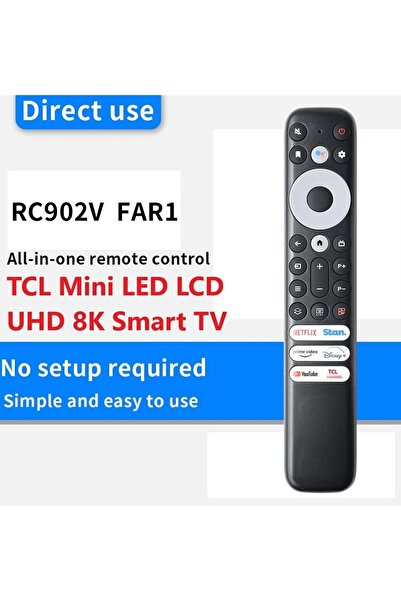 TCL جهاز تحكم عن بعد للتلفزيون الذكي - بديل لسلسلة 8K QLED X925 (RC 902 V FAR 1)