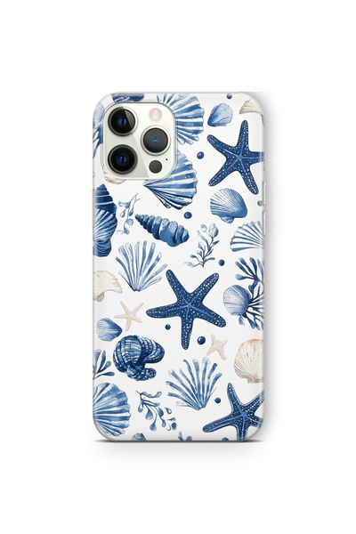 FLAMENKO iPhone 12 Pro Max Uyumlu Deniz Yıldızı ve Kabuklar Desenli Şeffaf Te...