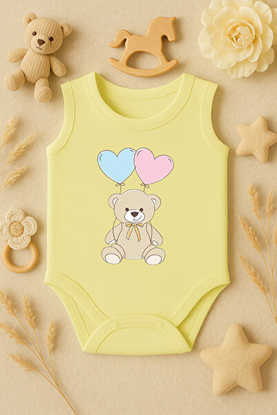 SVART WEAR Cute Baby Bodysuit with Printed Text and Snap Fasteners