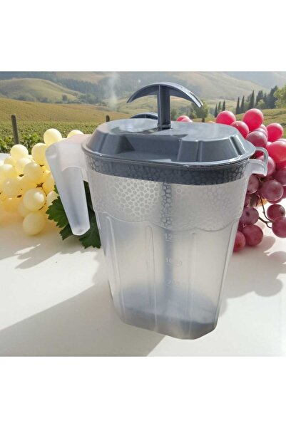 ÇEÇEN HOME (2 Adet) Yayık Ayran Çırpıcı Sürahi Plastik Oval Ayran Sürahisi (1...