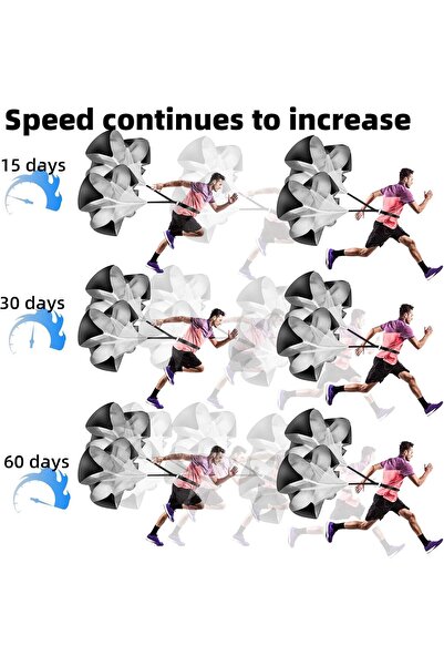 Generic Running Parachute Speed Training Pack of 2, 56 Inch, Black