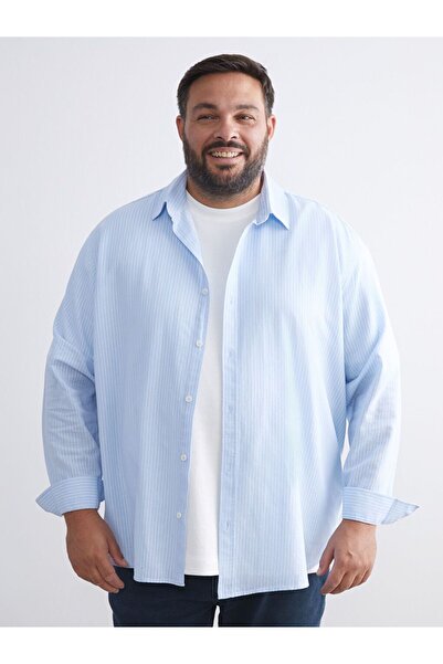 LC Waikiki Xside Plus Size Linen Blend Men's Shirt