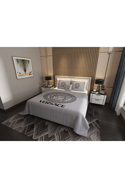 Marcalanya Double Pique Set Cotton Fabric Jacquard Woven Quilted Stitched 3D Digital Printed 7 Pieces-Luxury