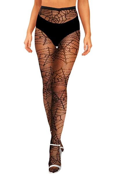 Generic Fohevers Women's Flame Fishnet Floral Gothic Patterned Tights