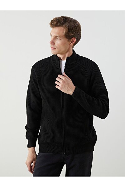 LC Waikiki LCWAIKIKI Classic Standard Fit Stand Collar Men's Knitwear Cardigan