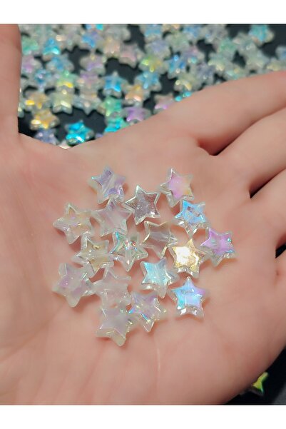 Mutlu Bujiteri Hobi Aksesuar خرز نجمي أكريليك شفاف مقاس 10 مم (100 قطعة)