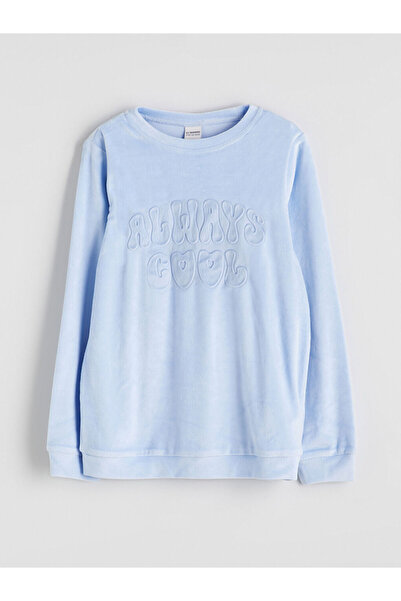 LC Waikiki Timeless Store: Timeless Recommendations | Crew Neck Velvet Girls Pajama Set