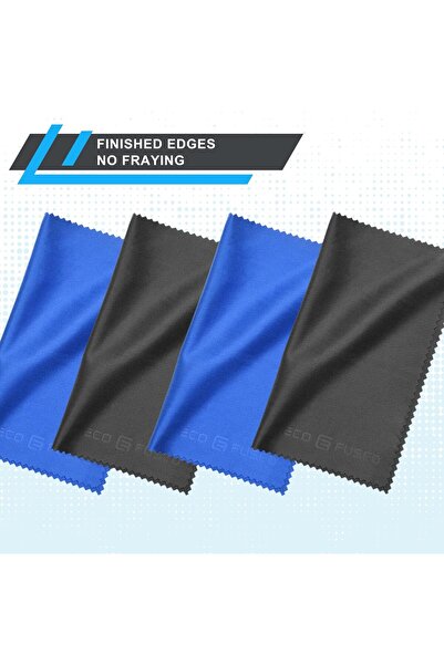 ECO-FUSED Large Microfibre Cleaning Cloths - Pack of 4 (46 x 46 cm)