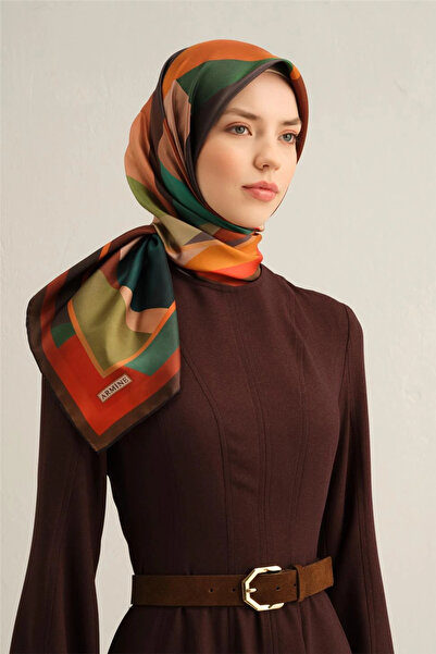 Armine Шарф з геометричним візерунком з чистого шовку - 8834D 83