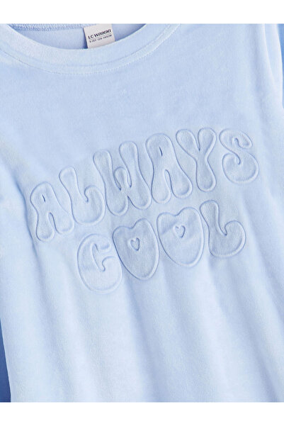 LC Waikiki Timeless Store: Timeless Recommendations | Crew Neck Velvet Girls Pajama Set