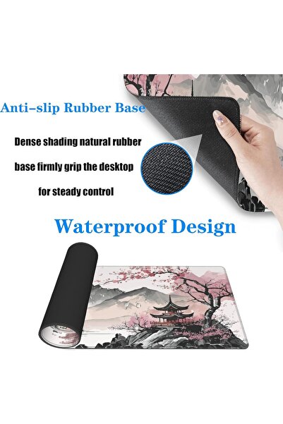 Other Large Gaming Mouse Pad, Cherry Blossom Design 30×80 cm Extended Desk Mouse & Keyboard Pad