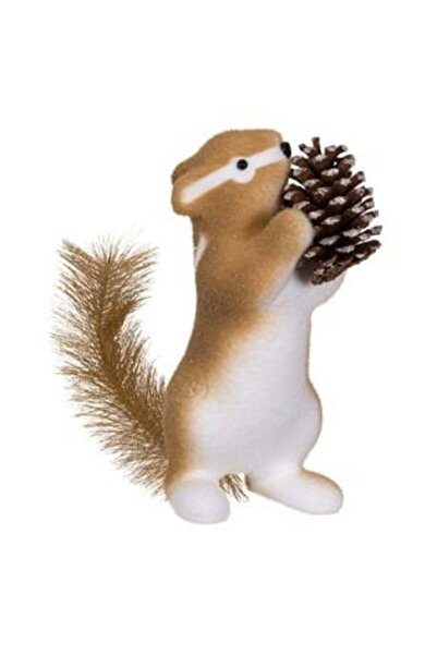 Silver Star Figurina Decorativa din Spuma de Craciun Veverita Maro cu Conuri ...