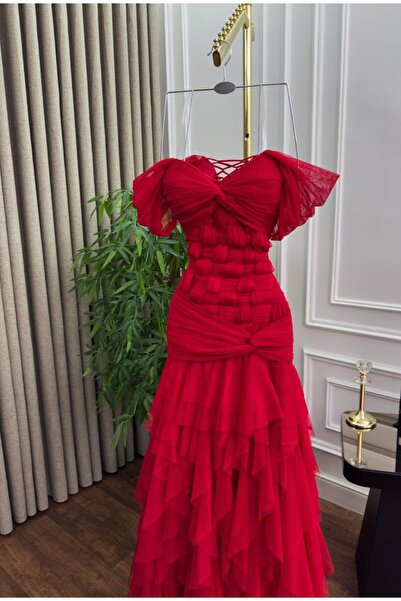 FAKHM AL SAWAR elegant red wedding dress